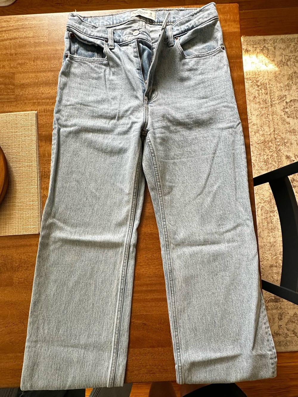 Abercrombie & Fitch Light Blue Wide Leg Jeans